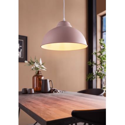 Eglo 54964 - Luster na sajli TRURO-P 1xE27/60W/230V ružičasta