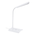 Eglo 55123 - LED stolna lampa s mogućnošću prigušivanja i bežičnim punjenjem LED/5,5W/230V bijela