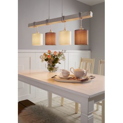 Eglo 55206 - LED viseći luster na sajli TOWNSHEND 4xE27/60W/230V