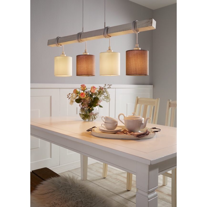 Eglo 55206 - LED viseći luster na sajli TOWNSHEND 4xE27/60W/230V
