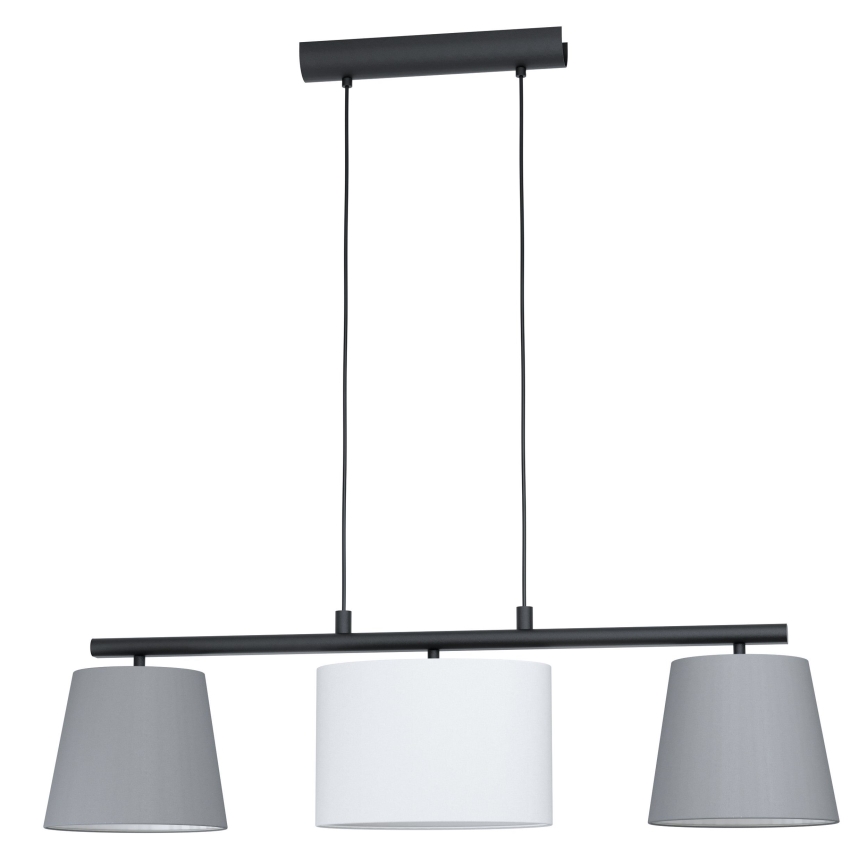 Eglo 55207 - Luster na sajli ALMEIDA 3xE14/25W/230V siva