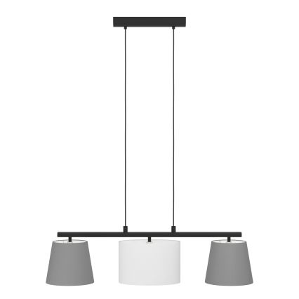 Eglo 55207 - Luster na sajli ALMEIDA 3xE14/25W/230V siva