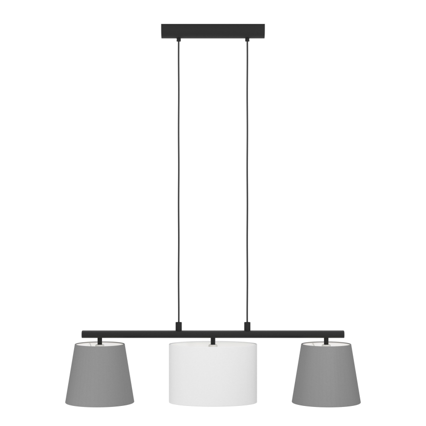 Eglo 55207 - Luster na sajli ALMEIDA 3xE14/25W/230V siva