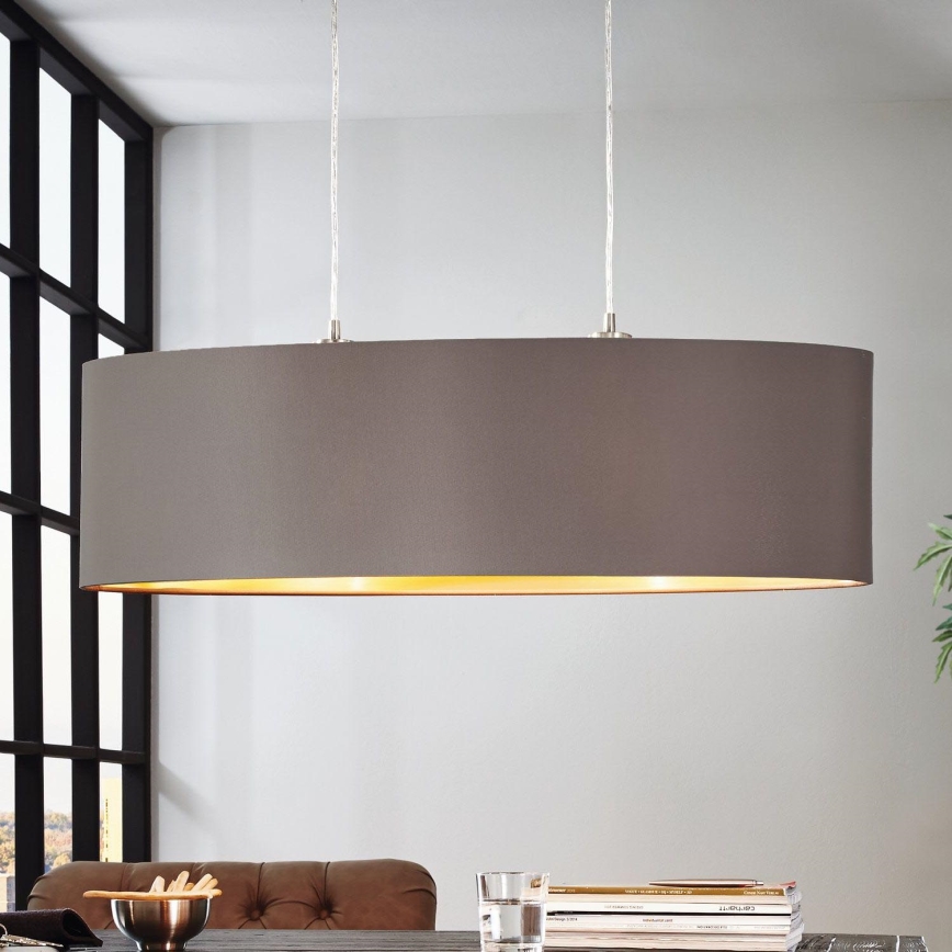 Eglo 55271 - Luster na sajli MASERLO 2xE27/60W/230V smeđa