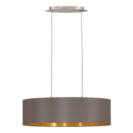 Eglo 55271 - Luster na sajli MASERLO 2xE27/60W/230V smeđa