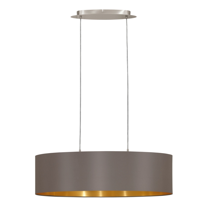Eglo 55271 - Luster na sajli MASERLO 2xE27/60W/230V smeđa