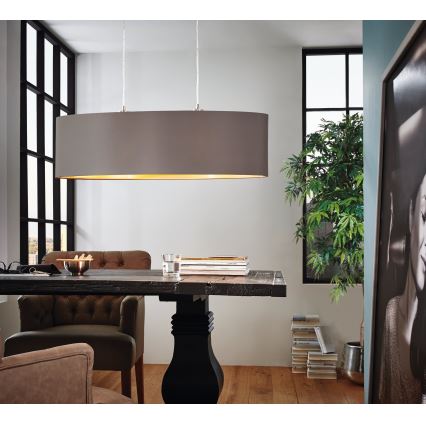 Eglo 55271 - Luster na sajli MASERLO 2xE27/60W/230V smeđa