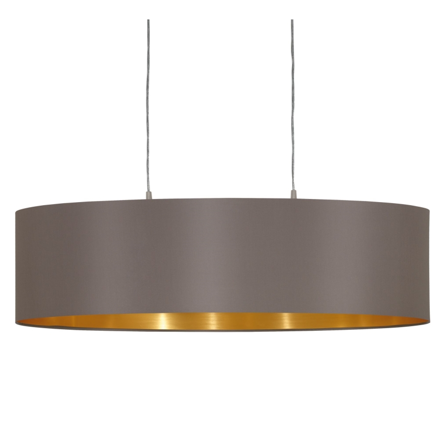 Eglo 55271 - Luster na sajli MASERLO 2xE27/60W/230V smeđa
