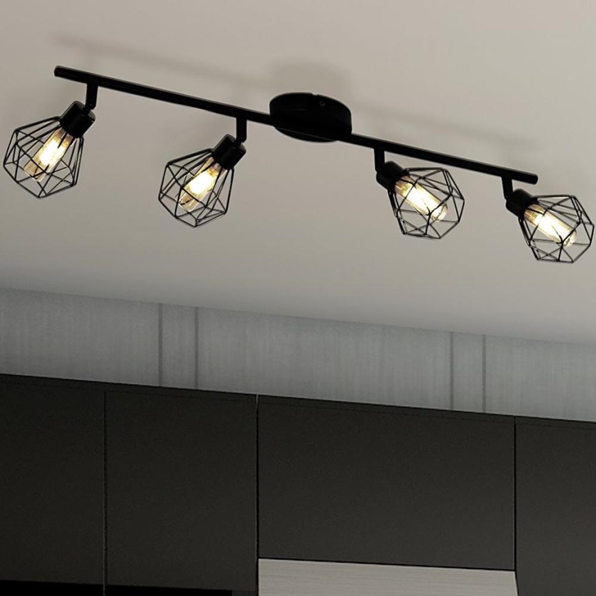 Eglo 55301 - LED spot svjetiljka ZAPATA 4xG9/3W/230V crna