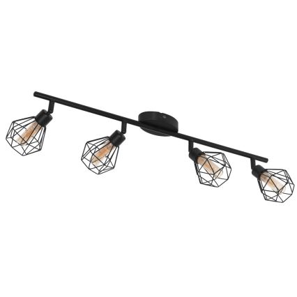 Eglo 55301 - LED spot svjetiljka ZAPATA 4xG9/3W/230V crna