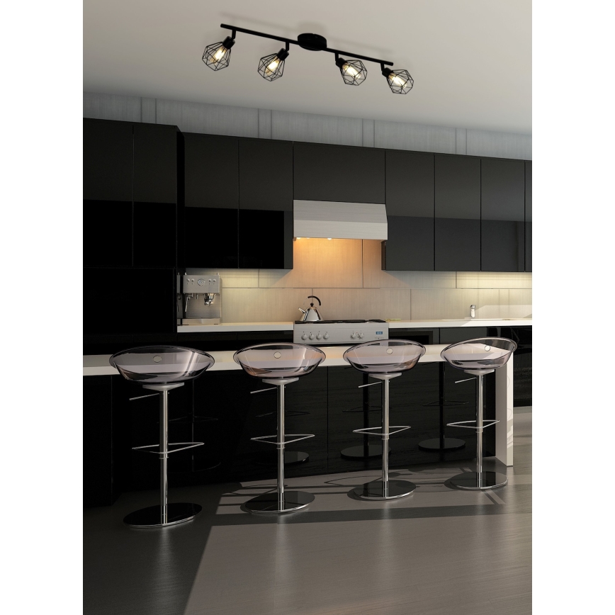 Eglo 55301 - LED spot svjetiljka ZAPATA 4xG9/3W/230V crna