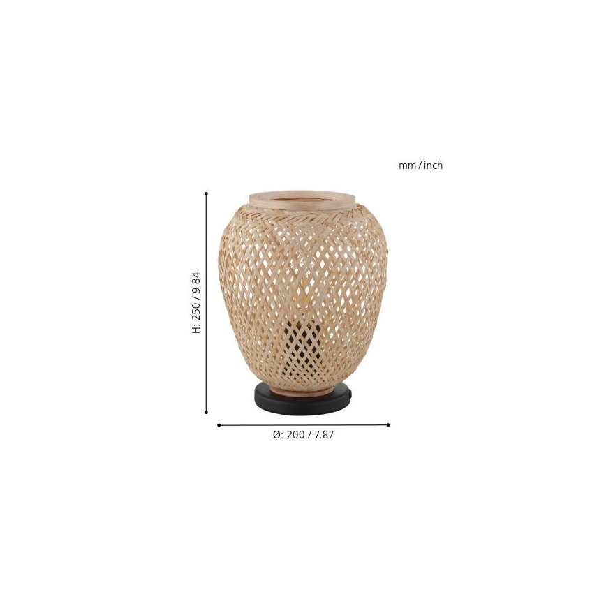 Eglo 55699 - Stolna lampa DEMBLEBY 1xE27/40W/230V u bež boji