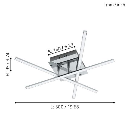 Eglo 55707 - LED stropna svjetiljka 3xLED/3,5W/230V
