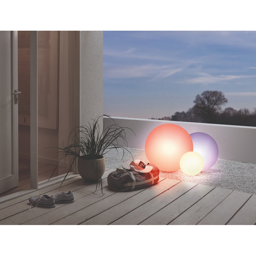 Eglo 55786 - LED RGBW Vanjska lampa MONTEROLO-C 1xE27/9W/230V 2700-6500K IP65 pr. 30 cm + daljinski upravljač