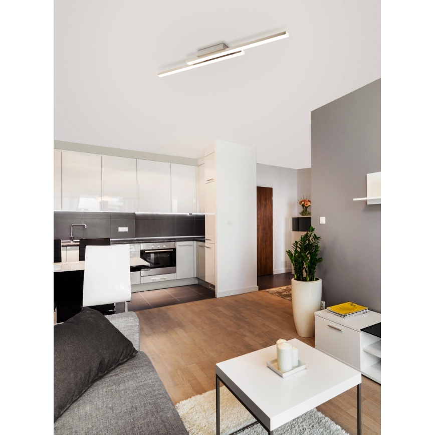 Eglo 55971 - LED RGBW Prigušiva stropna svjetiljka FRAIOLI-C LED/34W/230V 2700-6500K matni krom + daljinski upravljač