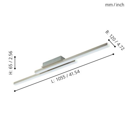 Eglo 55971 - LED RGBW Prigušiva stropna svjetiljka FRAIOLI-C LED/34W/230V 2700-6500K matni krom + daljinski upravljač