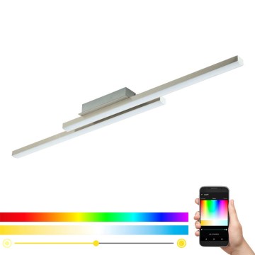 Eglo 55971 - LED RGBW stropno svjetlo s prigušivanjem FRAIOLI-Z LED/34W/230V 2700-6500K matni krom + daljinsko upravljanje