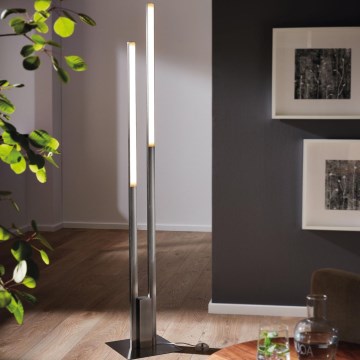 Eglo 55972 - LED RGBW podna svjetiljka s mogućnošću prigušivanja FRAIOLI-C LED/34W/230V 2700-6500K matirani krom + daljinski upravljač