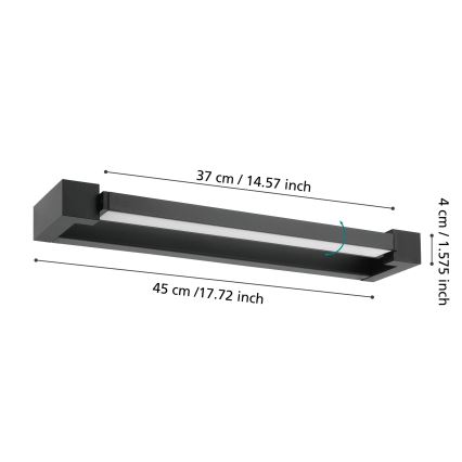 Eglo 56464 - LED Rasvjeta za ogledalo u kupaonici GEMILIANA LED/8,9W/230V 4000K 45 cm IP44