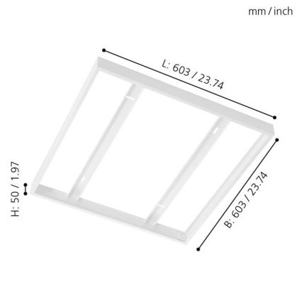 Eglo - Okvir za svjetiljku﻿ 603x603mm