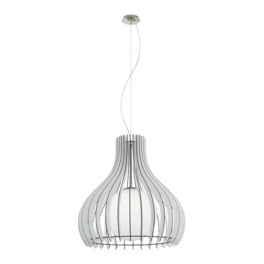 Eglo 61716 - Luster na sajli TINDORI 1xE27/60W/230V pr. 60 cm bijela