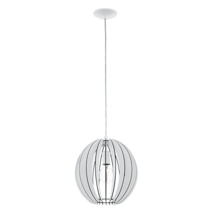 Eglo 63247 - Luster na sajli COSSANO PRO 1xE27/60W/230V pr. 30 cm bijela