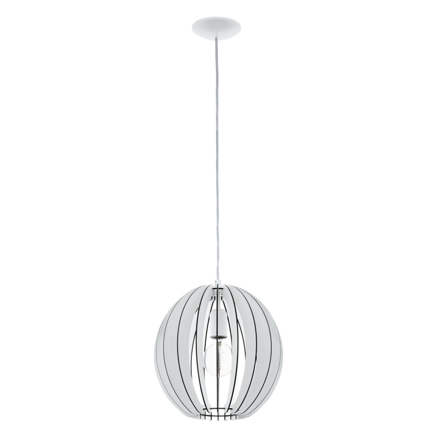 Eglo 63247 - Luster na sajli COSSANO PRO 1xE27/60W/230V pr. 30 cm bijela