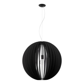 Eglo 63254 - Luster na sajli COSSANO PRO 1xE27/60W/230V pr. 70 cm crna