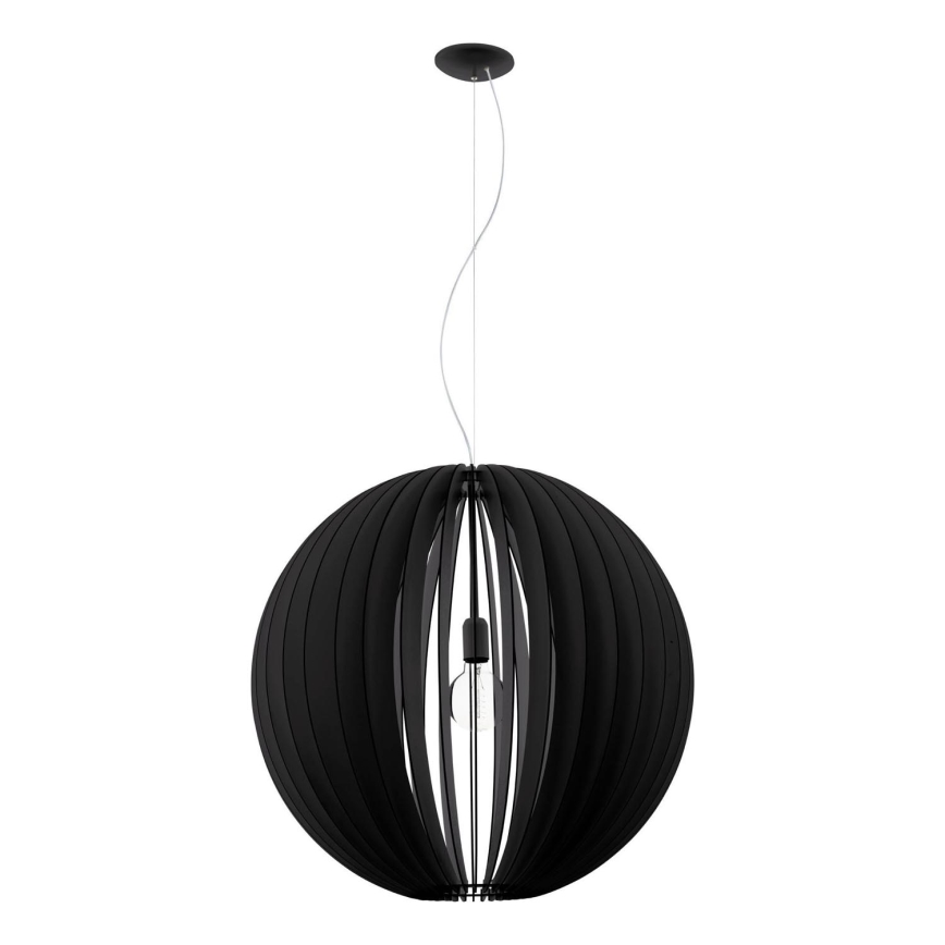 Eglo 63254 - Luster na sajli COSSANO PRO 1xE27/60W/230V pr. 70 cm crna