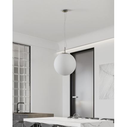Eglo 63271 - Viseći luster na sajli PIEDALE 1xE27/60W/230V Ø 43 cm matni krom