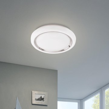Eglo 64529 - LED RGBW Prigušiva stropna svjetiljka CAPASSO-C LED/17W/230V bijela