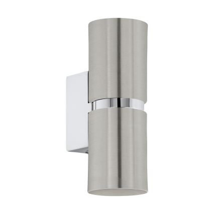 Eglo 64794 - LED Zidna svjetiljka PASSA PRO 2xGU10/3,3W/230V 3000K mat krom
