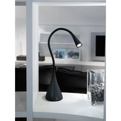 Eglo 64975 - LED Prigušiva fleksibilna stolna lampa SNAPORA PRO LED/3,5W/230V 3000K crna