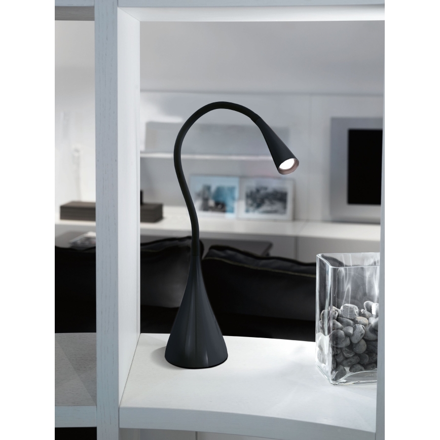 Eglo 64975 - LED Prigušiva fleksibilna stolna lampa SNAPORA PRO LED/3,5W/230V 3000K crna