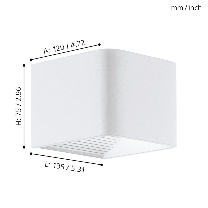 Eglo 65043 - LED Vanjska zidna svjetiljka DONINNI PRO LED/5W/230V IP44 bijela