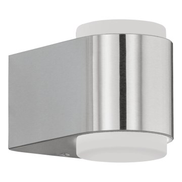 Eglo 65054 - LED Vanjska zidna svjetiljka BRIONES PRO 2xLED/3W/230V IP44 sjajni krom