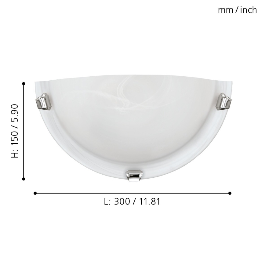 Eglo - Zidna svjetiljka 1xE27/60W/230V alabastersko staklo