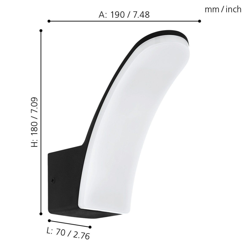 Eglo 74019 - LED Vanjska zidna svjetiljka LACONELLA LED/11,5W/230V 3000K IP44