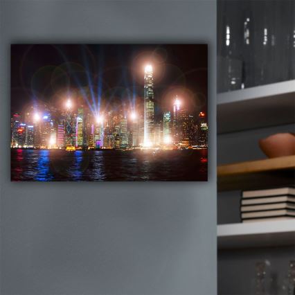 Eglo 75035 - LED dekorativna slika sa svjetlom SKYLINE 9xLED/0,02W