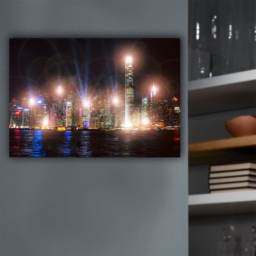 Eglo 75035 - LED dekorativna slika sa svjetlom SKYLINE 9xLED/0,02W