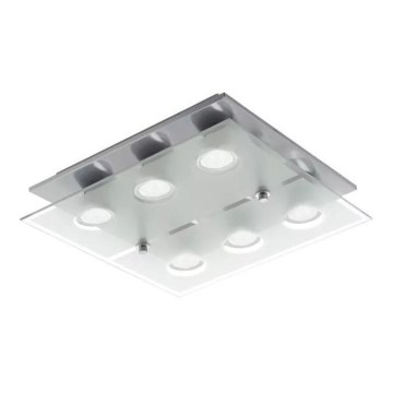 Eglo 75342 - LED stropna svjetiljka CABO-SD s mogućnošću prigušivanja 6xGU10/5W/230V 34x34 cm matni krom