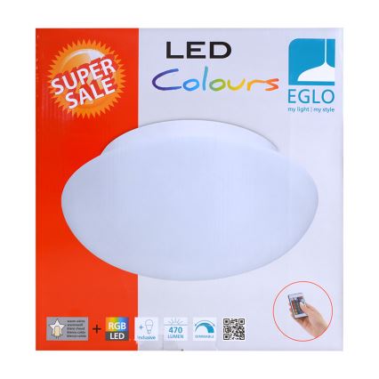 Eglo 75351 - LED RGB stropna svjetiljka s prigušivanjem ELLA-C 1xE27/7,5W/230V + daljinski upravljač