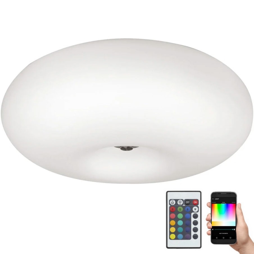 Eglo 75353 - LED RGBW stropna svjetiljka s prigušivanjem OPTICA-C 2xE27/7,5W/230V promjer 35 cm + daljinski upravljač