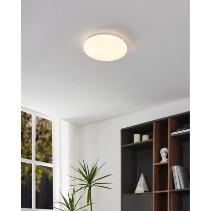 Eglo - LED Stropna svjetiljka sa senzorom pohybu LED/15,5W/230V 3000K pr. 33 cm bijela