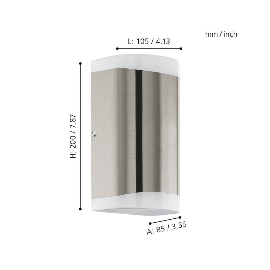 Eglo - LED Vanjska zidna svjetiljka 2xGU10/4,6W/230V IP44