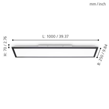 Eglo -LED Prigušivi panel LED/25W/230V 2700-5000K + daljinski upravljač