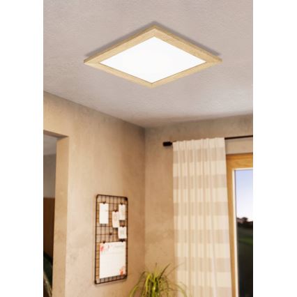 Eglo 75643 - LED Stropna svjetiljka CALEMAR LED/19W/230V 4000K 43,7x 43,7 cm smeđa