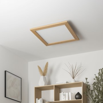 Eglo 75643 - LED stropna svjetiljka CALEMAR LED/19W/230V 4000K 43,7 x 43,7 cm hrast