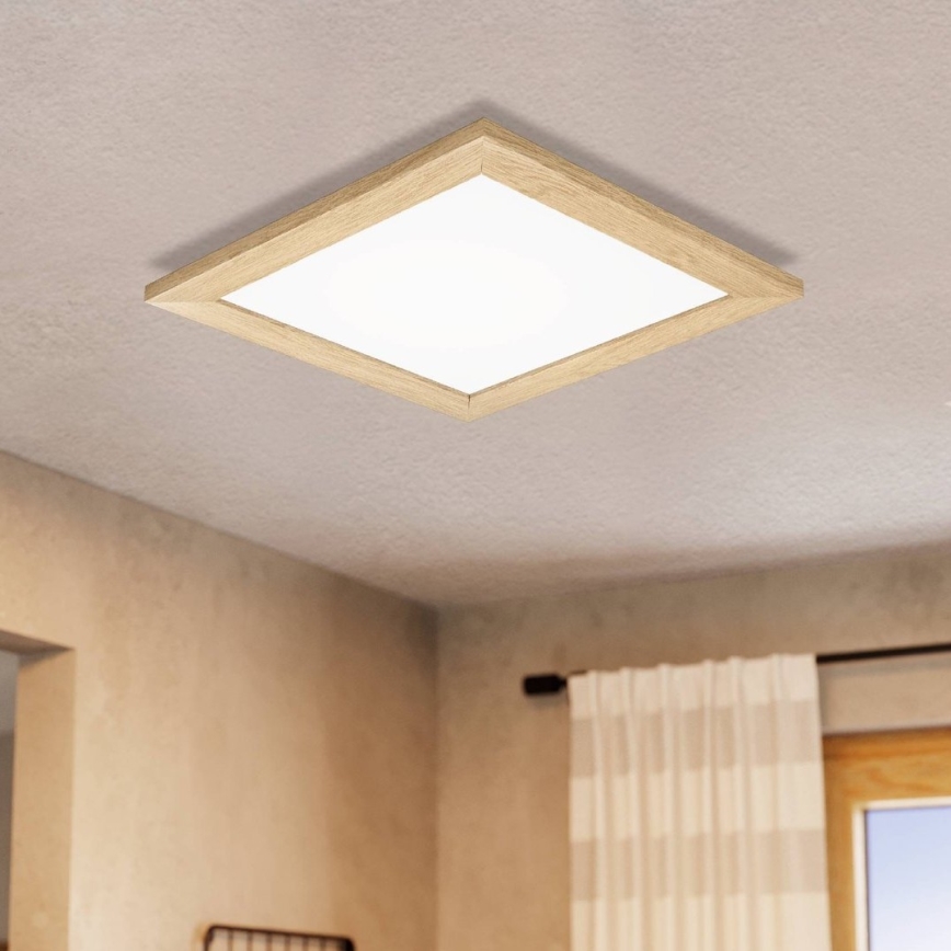 Eglo 75643 - LED Stropna svjetiljka CALEMAR LED/19W/230V 4000K 43,7x 43,7 cm smeđa