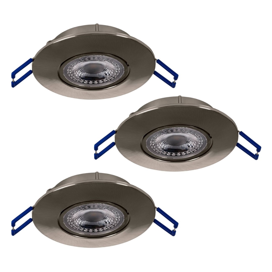 Eglo 75765 - SET 3x LED Ugradbena svjetiljka ZUJAR LED/3,4W/230V mat krom